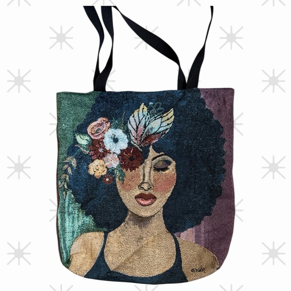 The most beautiful tapestry bag of a lovely girl and beautiful hair piece - Picture 1 of 2